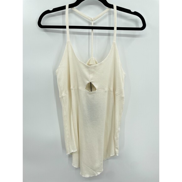 NWT CHASER Keyhole T Back Cream Off-White Tank Top Size M - Picture 1 of 3